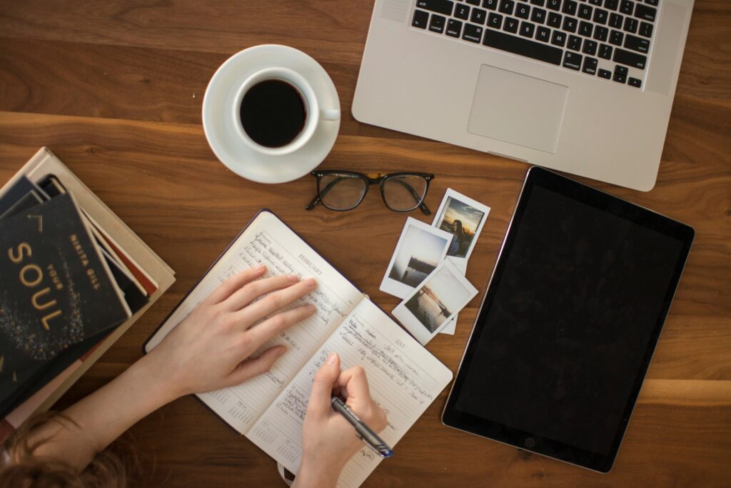 Image of woman making notes for a digital marketing proposal